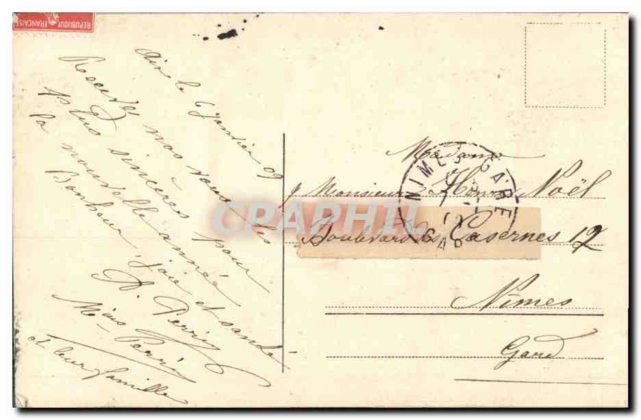 CPA Fantaisie Fleurs Enfants  — Verso