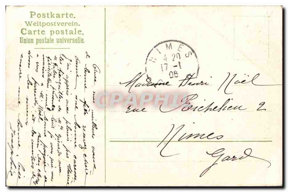 CPA Fantaisie Fleurs  — Rückseite