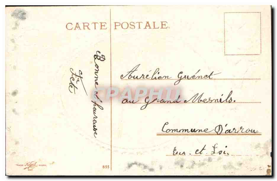 CPA Fantaisie Fleurs Femme  — Verso