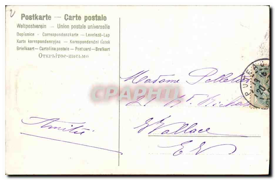 CPA Fantaisie Fleurs  — Verso