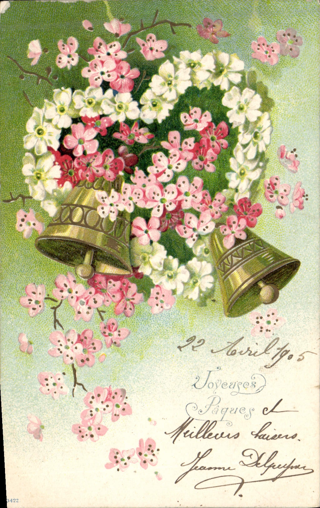 CPA Fantaisie Fleurs Cloches 