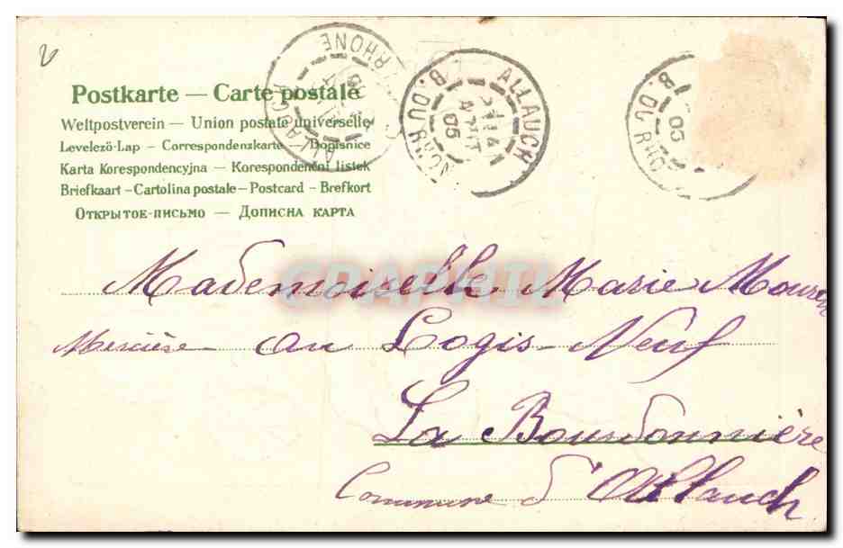 CPA Fantaisie Fleurs  — Rückseite