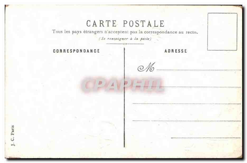 CPA Fantaisie Fleurs Trefles  — Rückseite