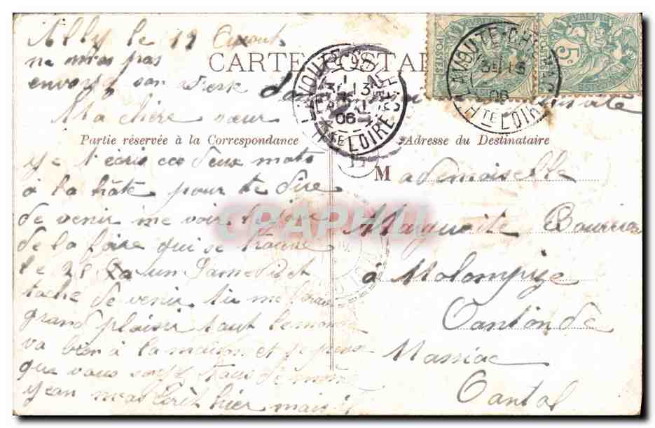 CPA Fantaisie Fleurs  — Verso