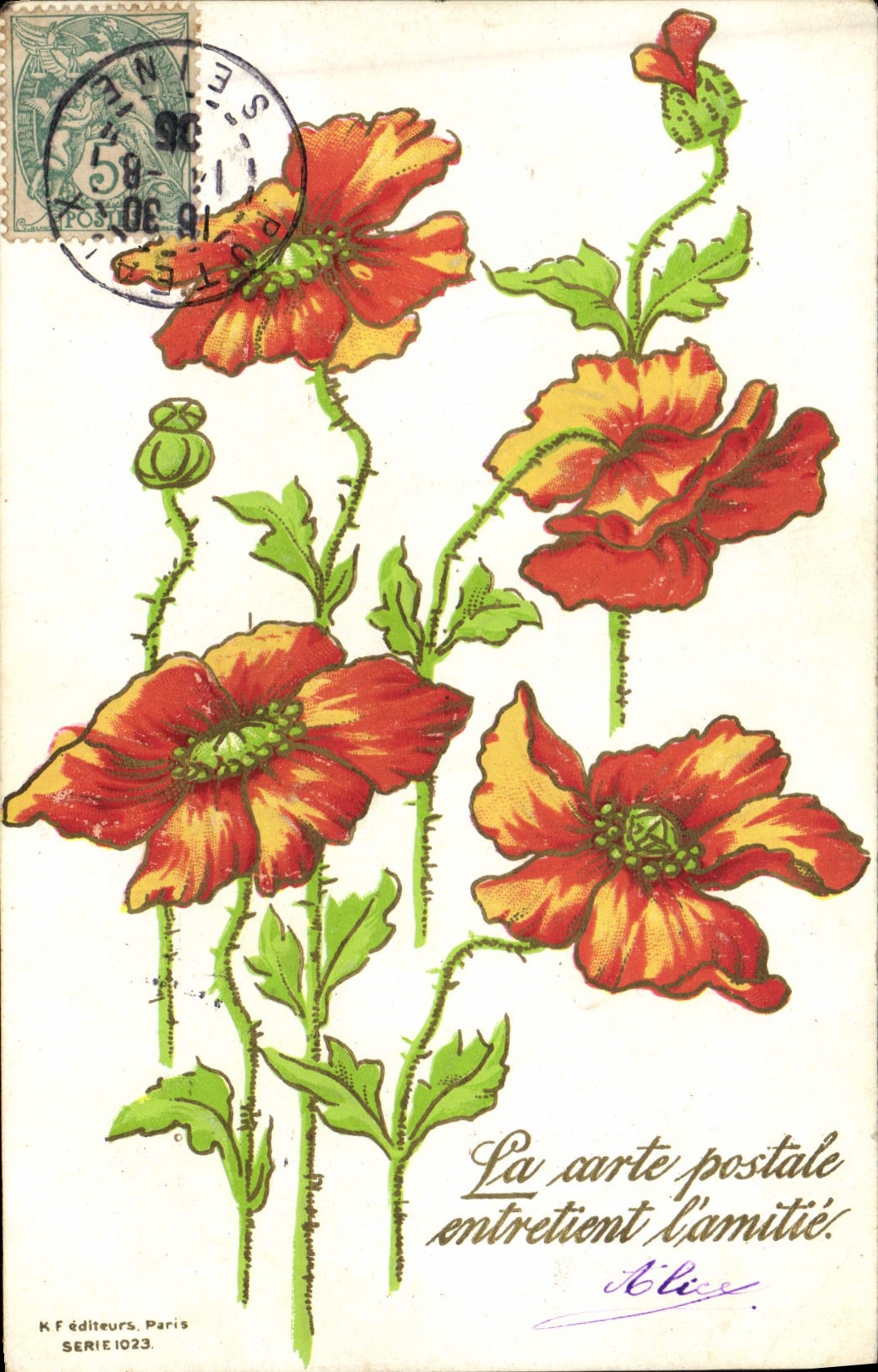 CPA Fantaisie Fleurs 