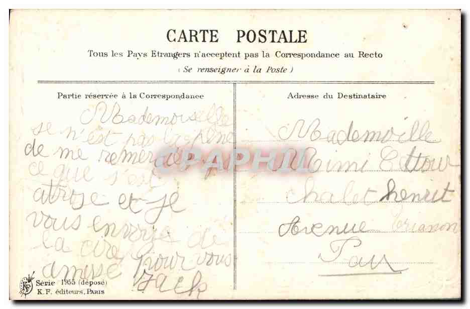 CPA Fantaisie Fleurs Colombes  — Verso