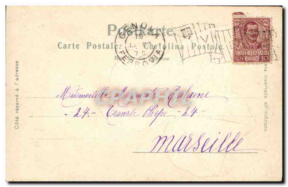 CPA Fantaisie Fleurs Vigne (en relief)  — Verso
