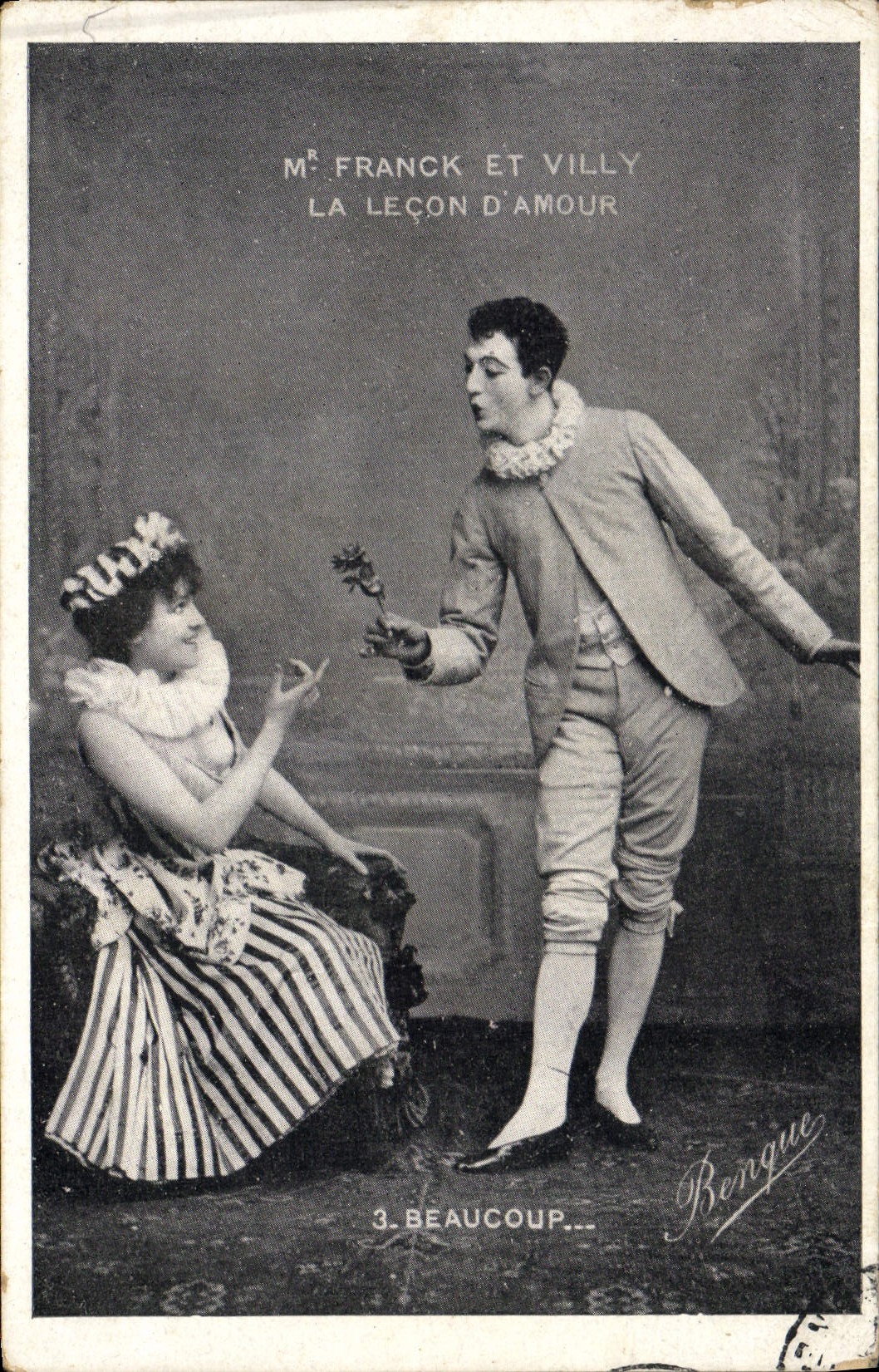 M. Franck et Mme Villy — La Leçon d'Amour — Bonque, n°3. Beaucoup