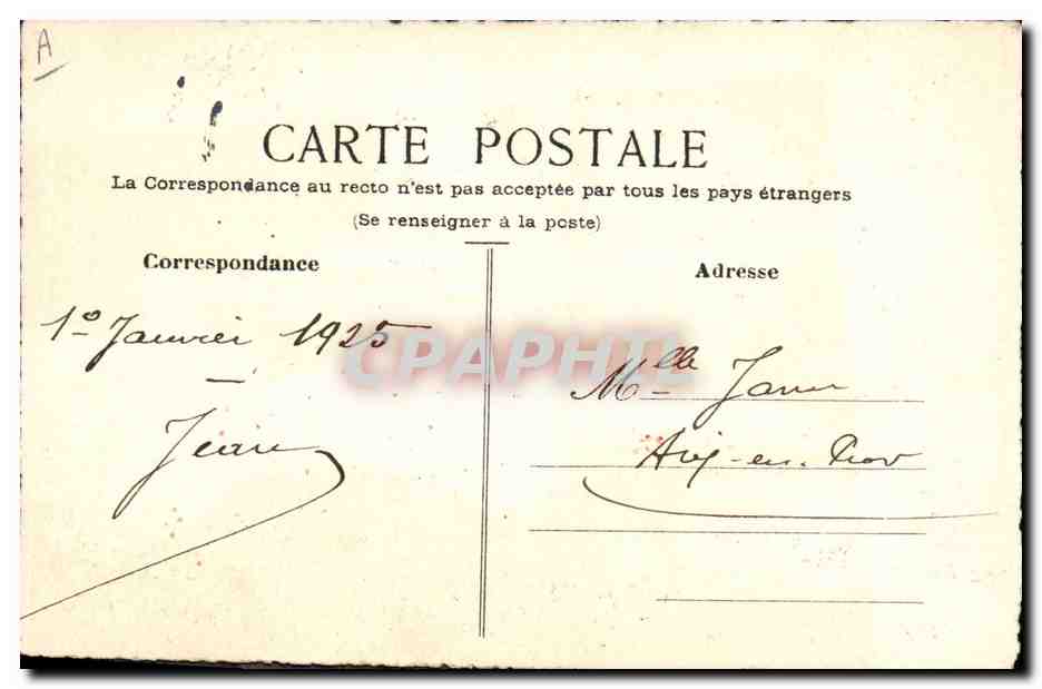 Femme jouant de la mandoline — scène nocturne — J.J. (signé) — datée 1925 — Verso