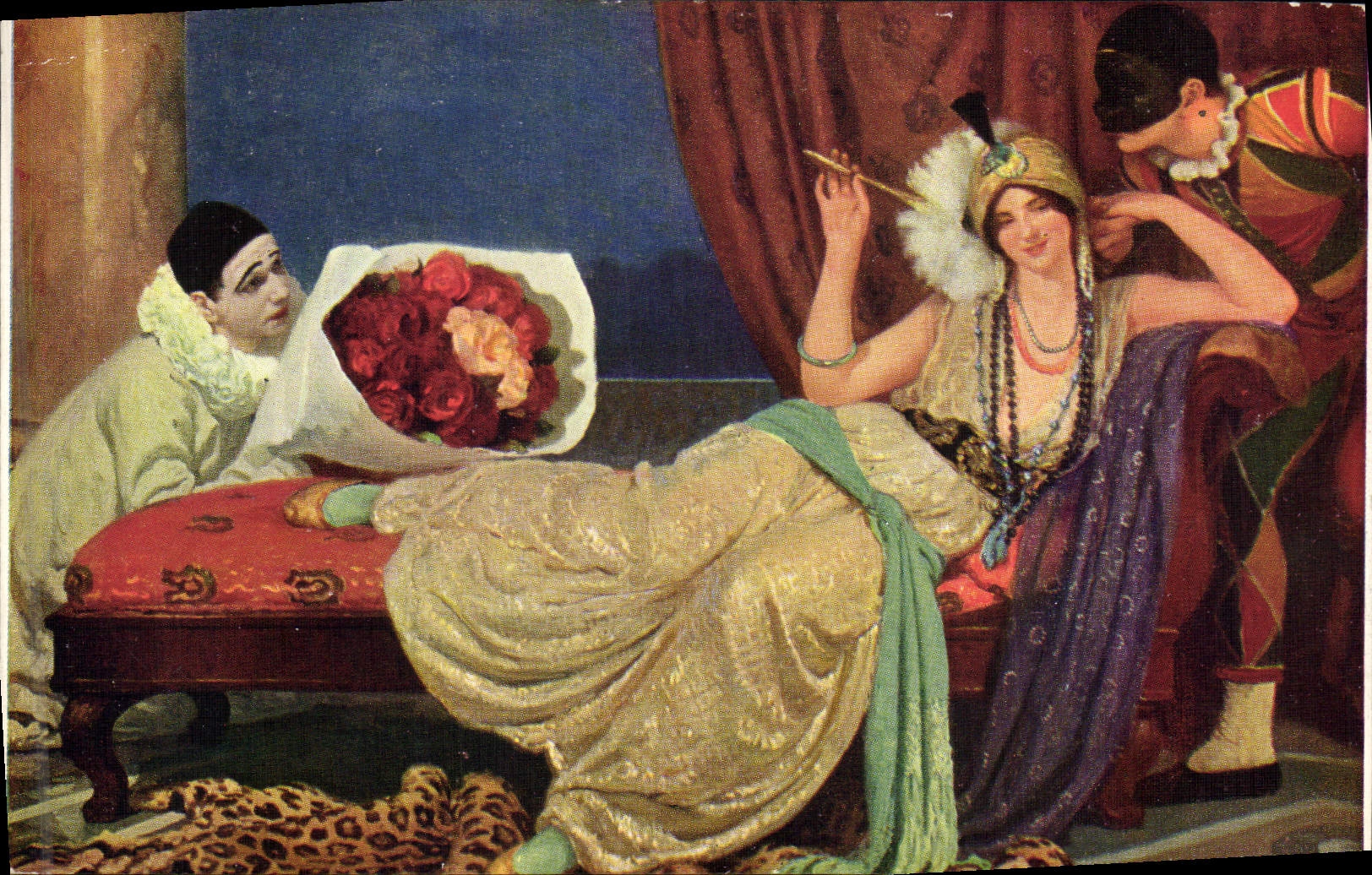 Les soupirants — P.-A. Laurens — Salon de Paris n°1022