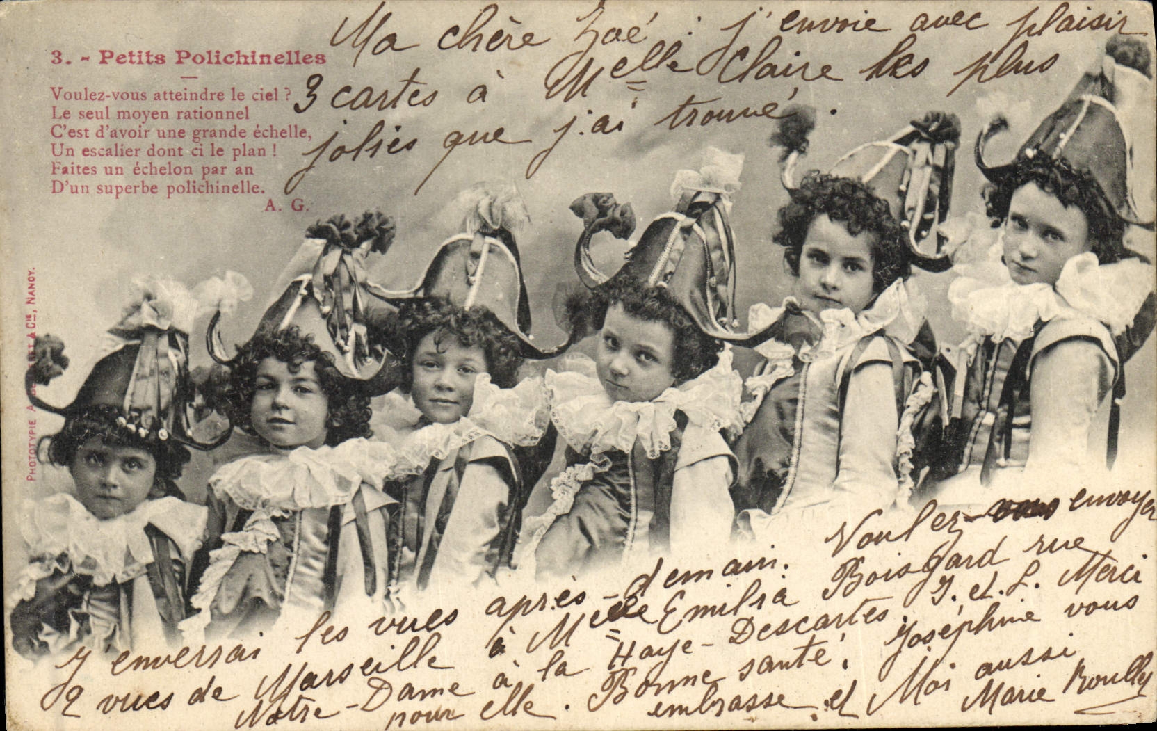 CPA Pïerrot Pierrots Petits Polichinelles