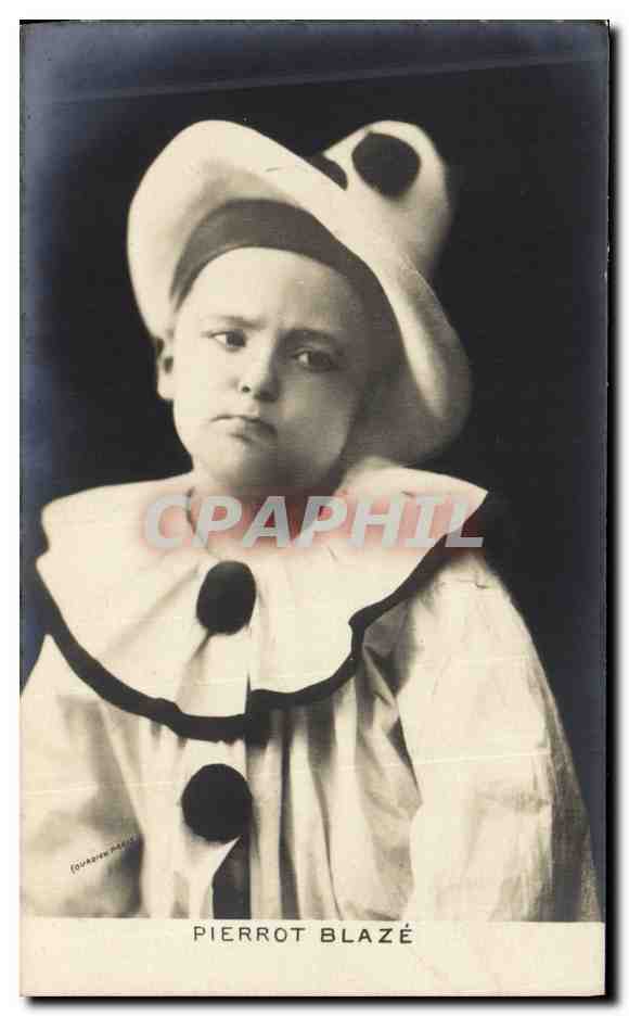 Pierrot Blazé — Enfant en costume de Pierrot — Photo de Gourven - Anverso