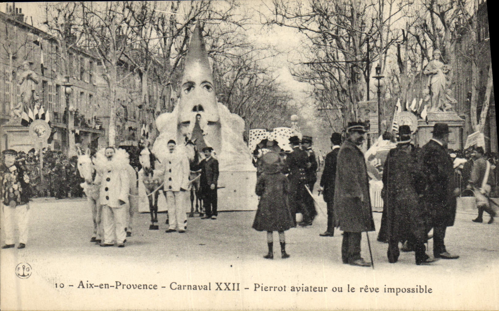 Aix-en-Provence — Carnaval XXII — Pierrot aviateur ou le rêve impossible — FPG