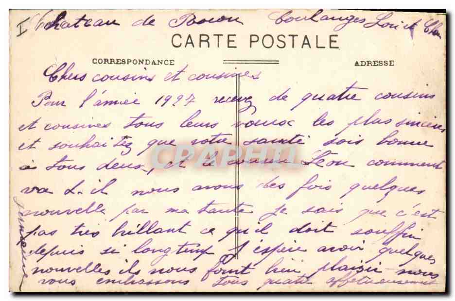 CPA Arbre Chambon Chene de Louis XIV  — Rückseite