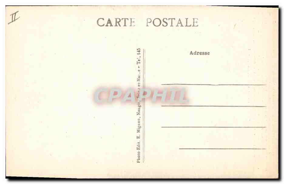 CPA Arbre Montigny Lencoup Cedre du Liban  — Verso