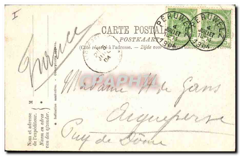 CPA Arbre Bonsecours Le gros chene  — Verso
