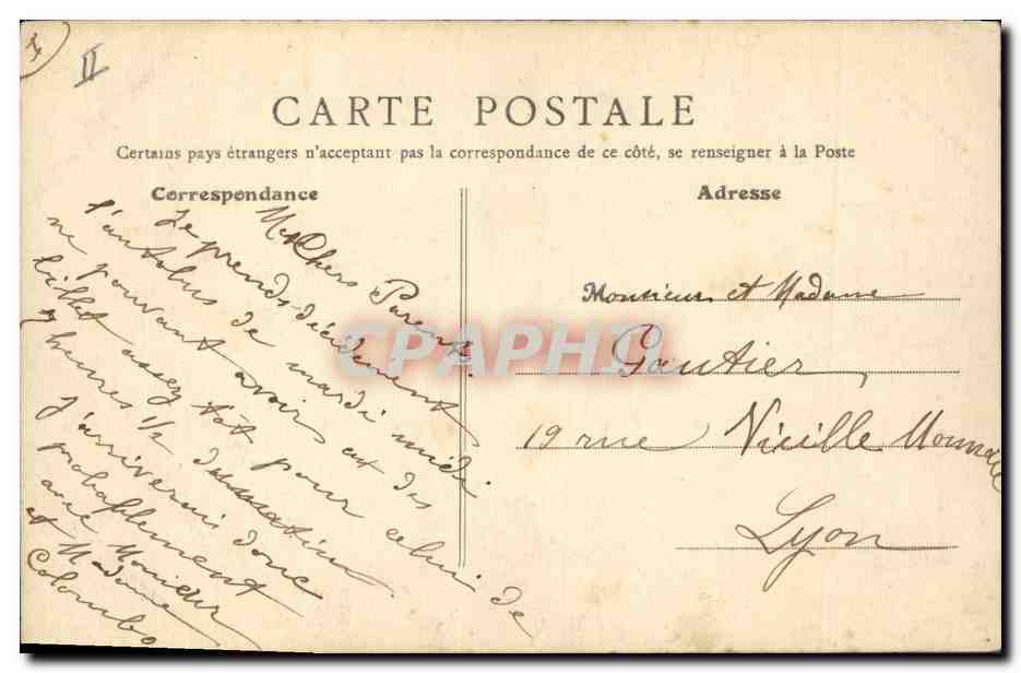 CPA Arbre La Louvesc Les sept Fayards  — Rückseite