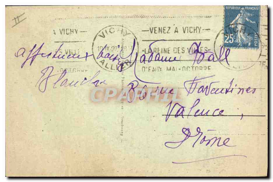 CPA Arbre Vichy Dans les nouveaux parcs Peupliers geants  — Rückseite
