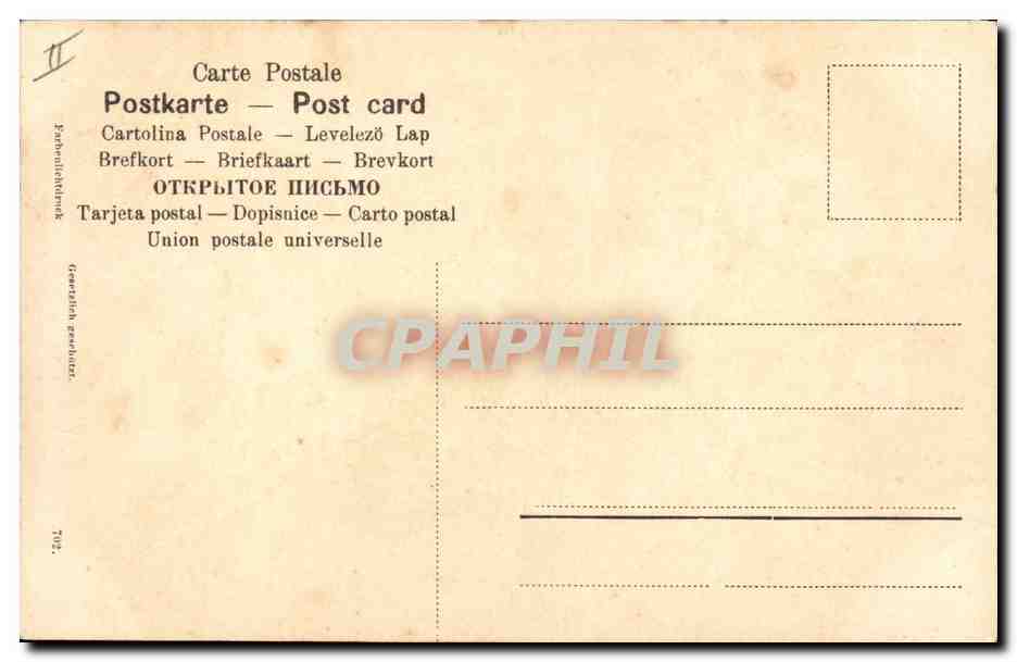 CPA Fantaisie Nature morte Cerises  — Back