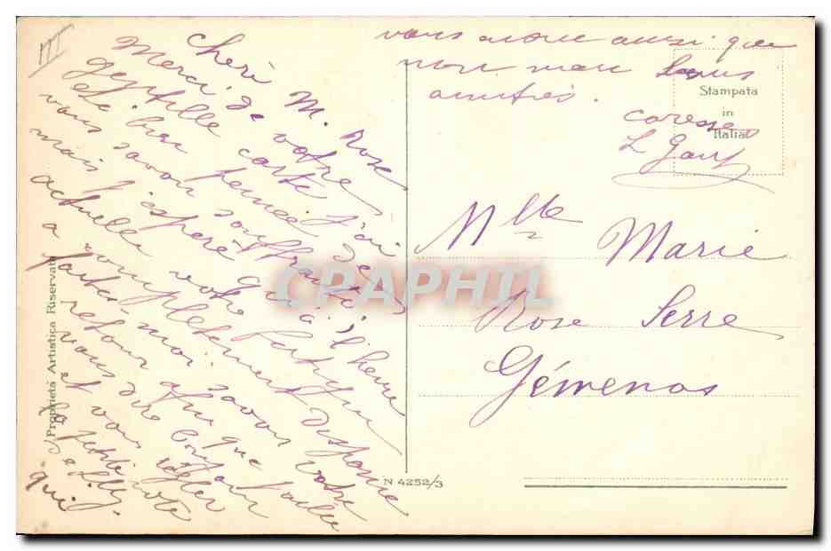 CPA Fantaisie Nature morte Pommes Noix  — Verso