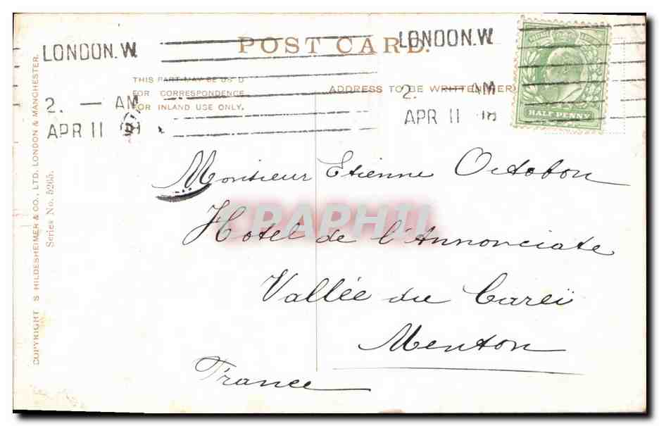 CPA Fantaisie Nature morte Cerises — Rückseite