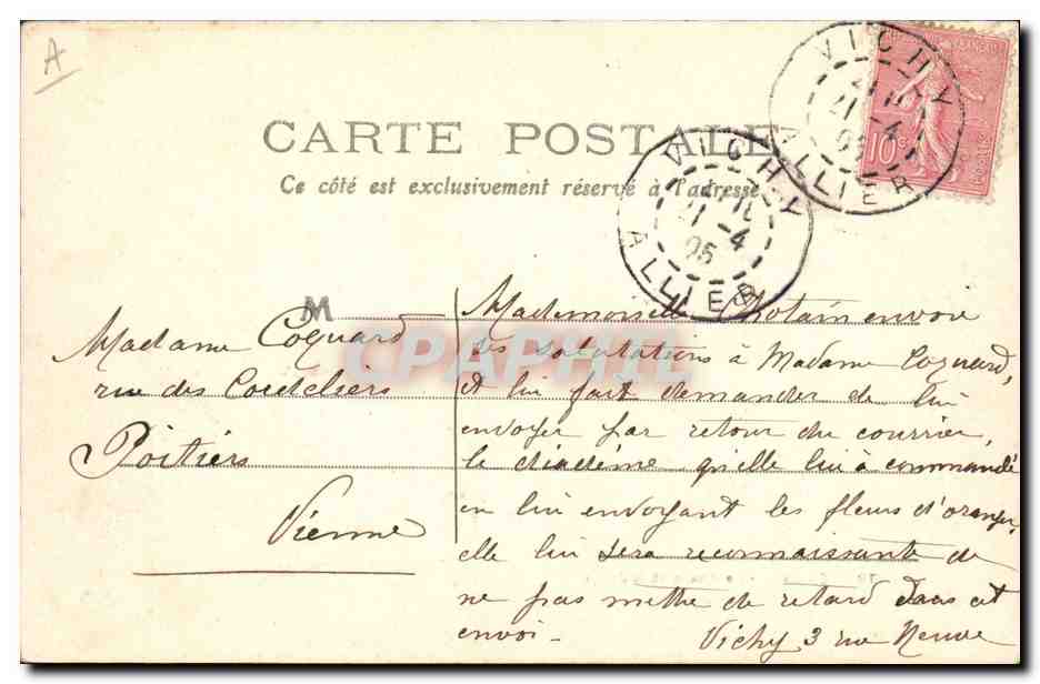 CPA Cannes Le Phare et la jetee — Verso