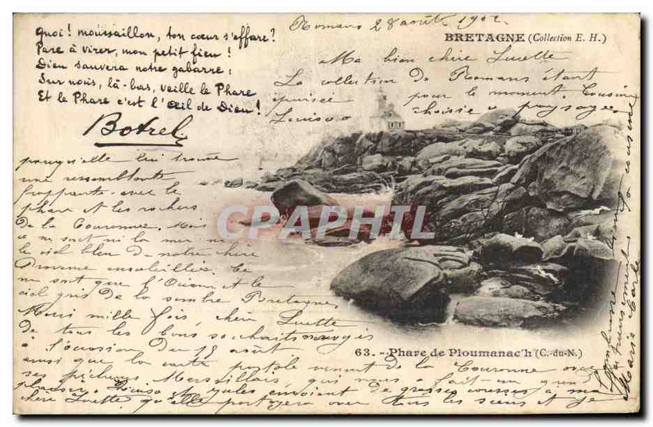 CPA Phare de Ploumanach Botrel