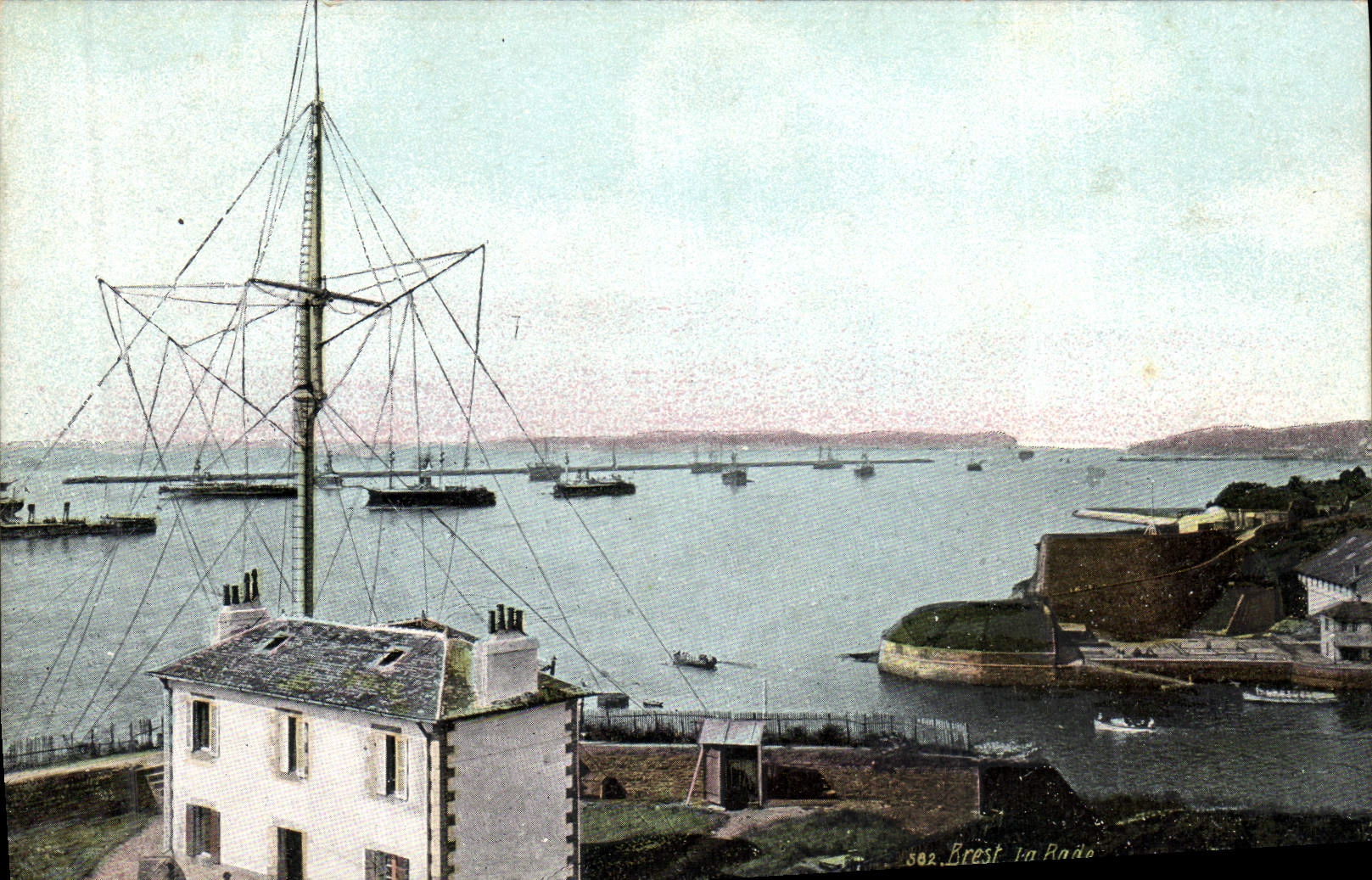 CPA Phare Brest La Rade