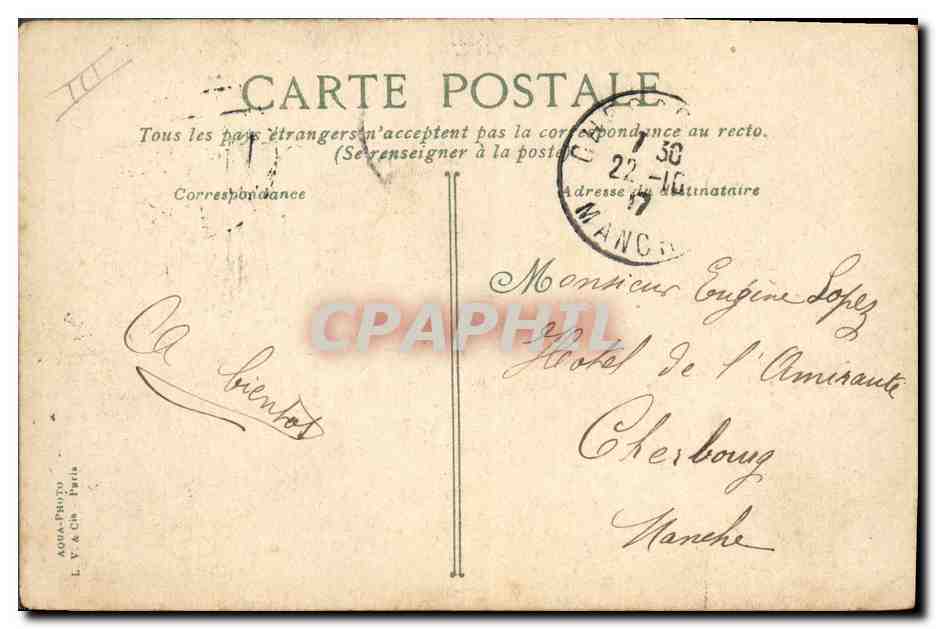 CPA Phare Le Havre Les phares de la Heve — Rückseite