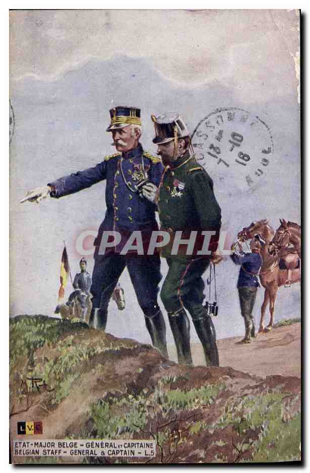 État-Major belge - Général & Capitaine - L.5 — Éditeur L.V.C.