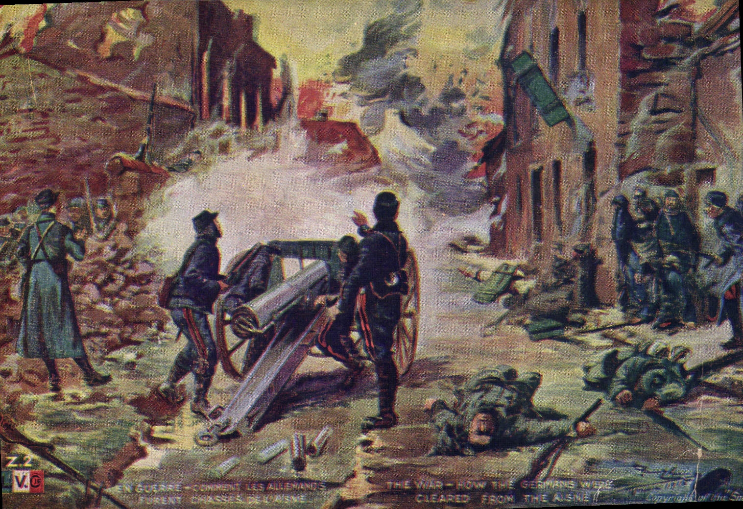 Scène de guerre — Comment les Allemands furent chassés de la Meuse — Copyright of the Sim
