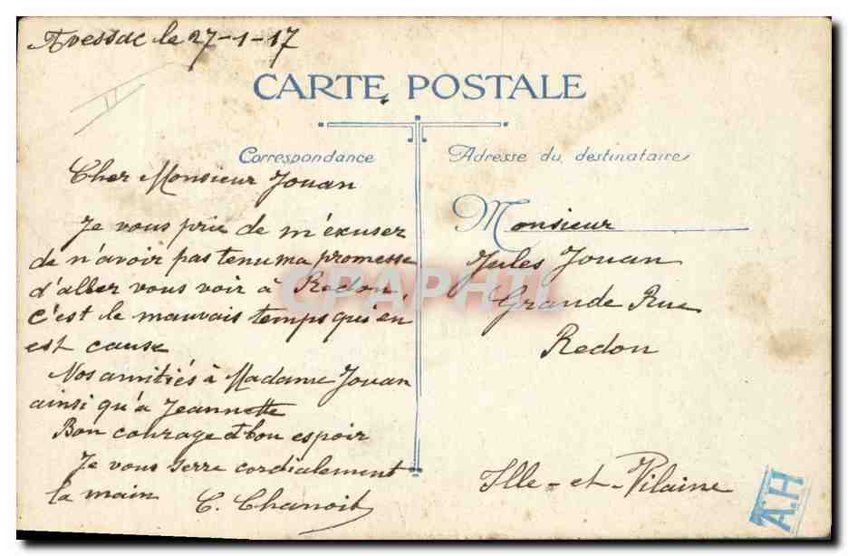 En Guerre - Troupe Indienne dans les tranchées — Copyright of the Sphere, A°5 — Verso