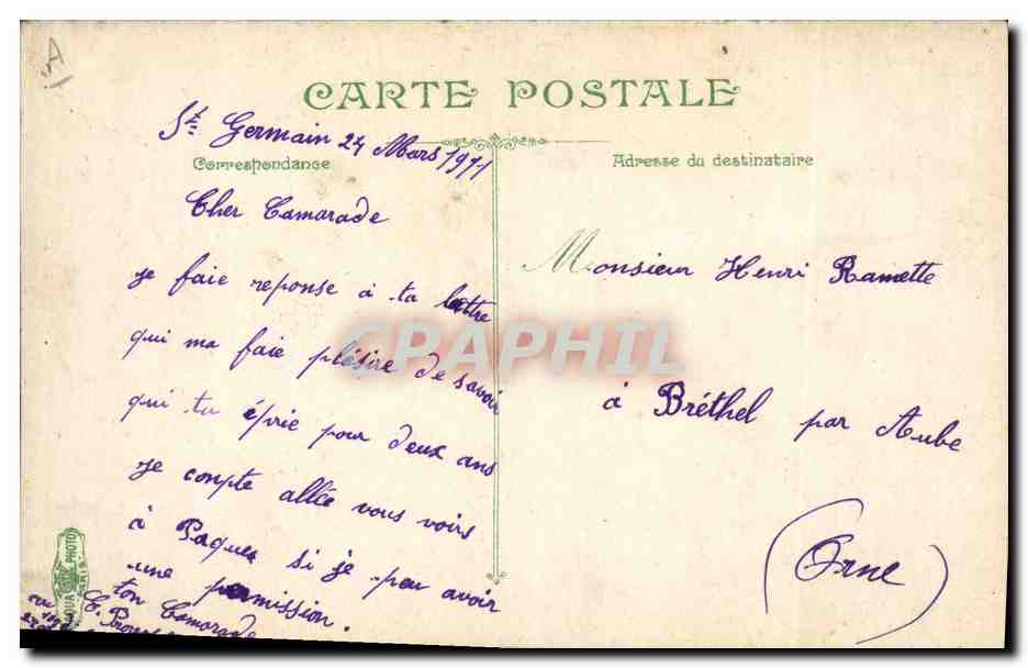 Infanterie — Exercice d'assouplissement — L.V. & Cie — Reverso