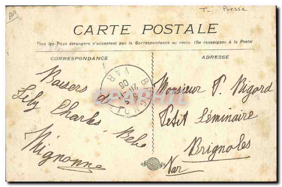 CPA Journaux Journal Marseille Exposition Coloniale Pavillon du Petit Marseillais — Rückseite