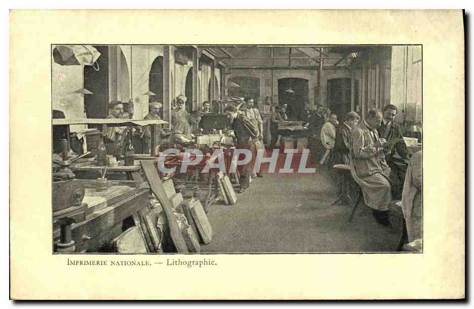 CPA Journaux Journal Imprimerie Nationale Lithographie 