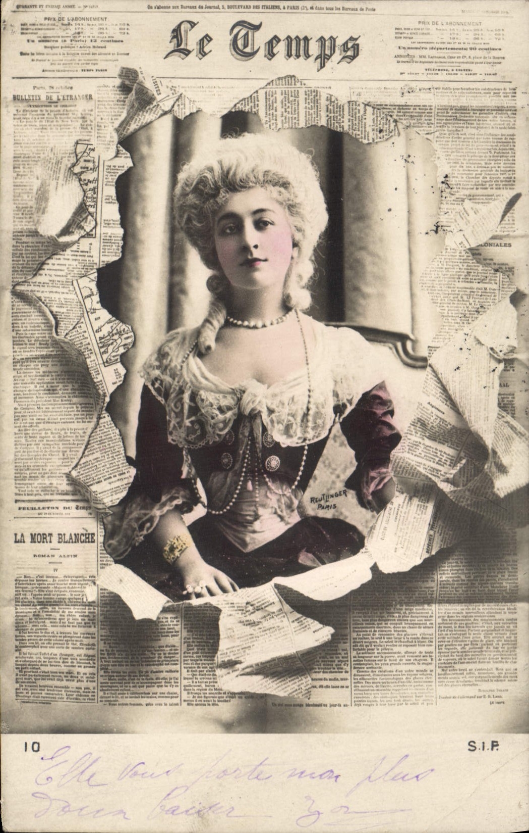 Portrait de femme en costume d'époque — Réalinger Paris — S.I.P. n°10