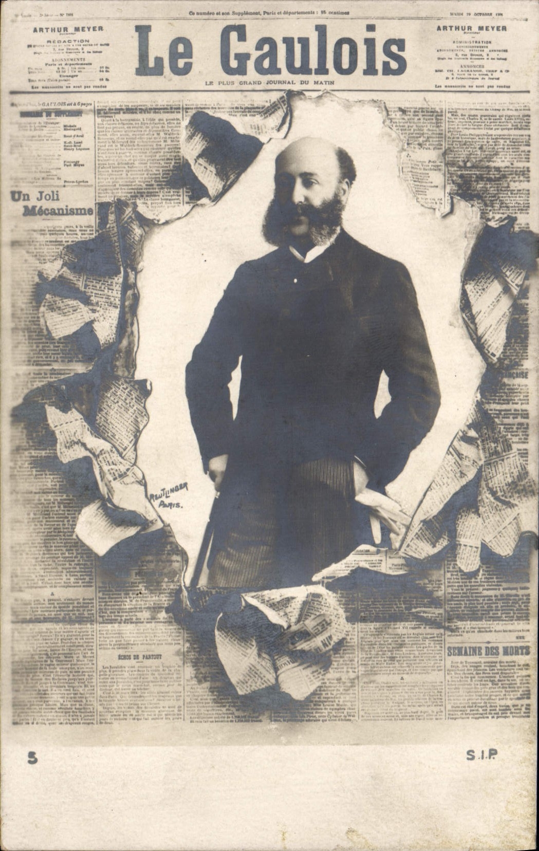 Portrait d'Arthur Meyer — Le Gaulois, supplément du matin — Arthur Meyer, éditeur