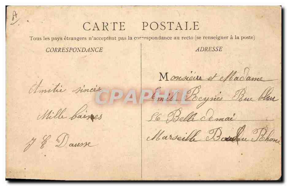 CPA Folklore Charollaise  — Verso
