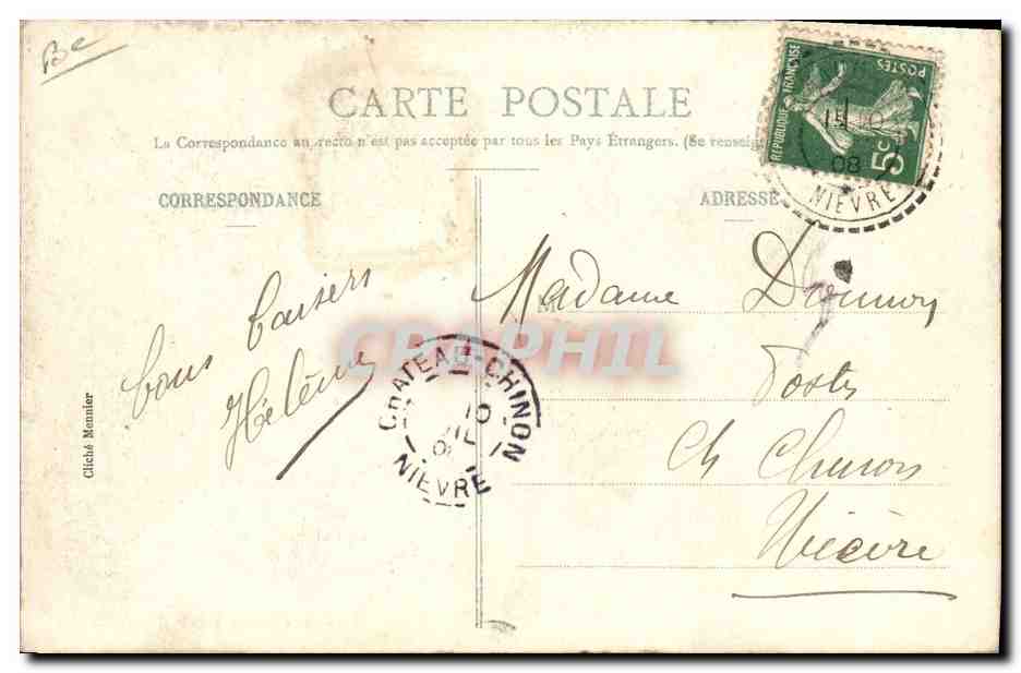 CPA Folklore Foires en Morvan Les boeufs TOP  — Verso