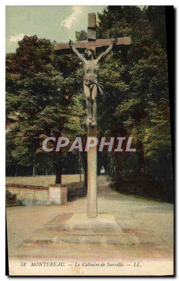 CPA Montereau Le calvaire de Surville 