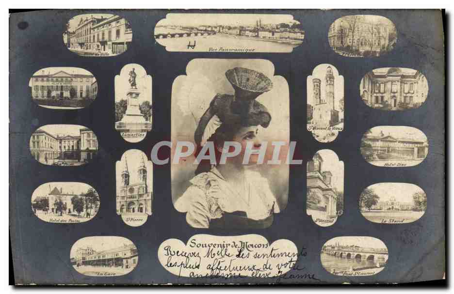 CPA Folklore Macon Femme 