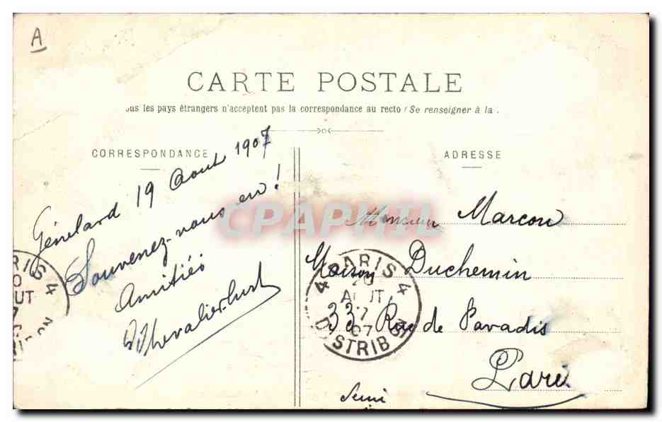 CPA Folklore Maconnaise  — Verso