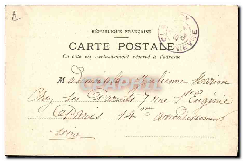 CPA Folklore Costume de Morvandelle  — Verso