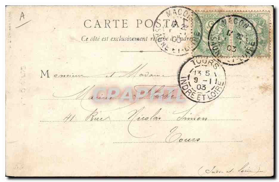CPA Folklore Maconnaise  — Verso