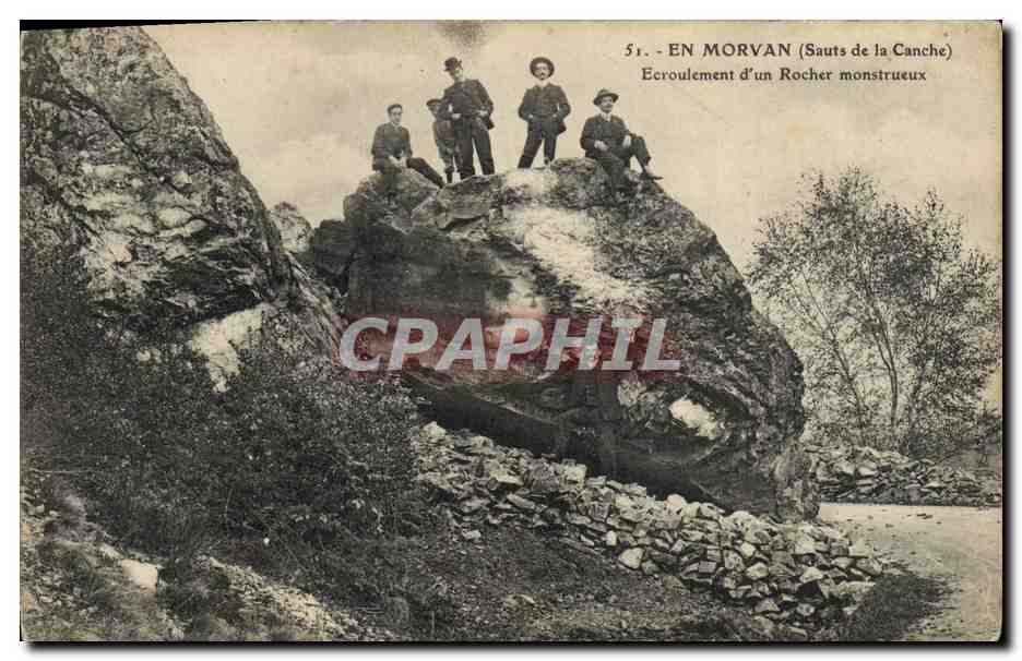 CPA Morvan Sauts de la Canche Ecroulement d'un rocher monstrueux 