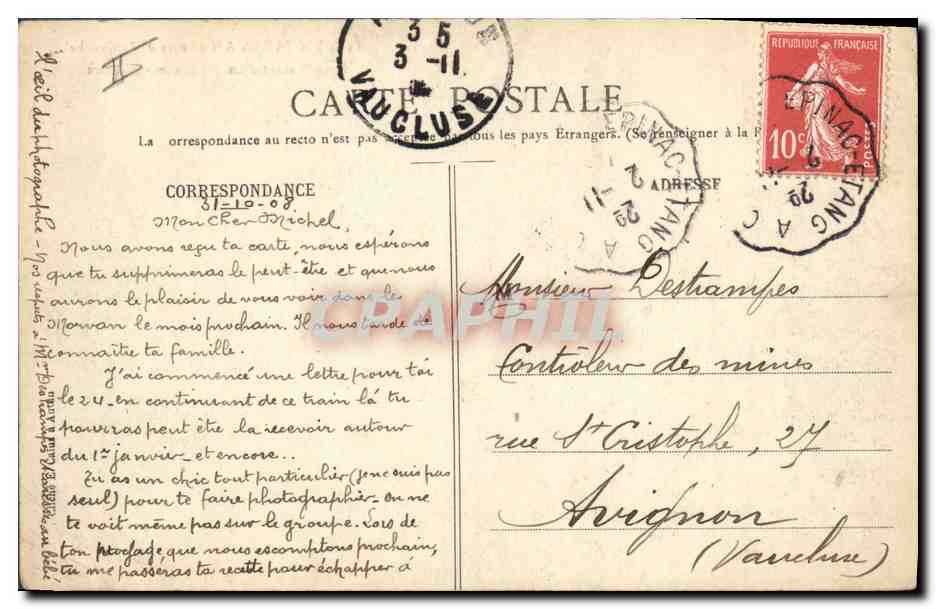 CPA Morvan Sauts de la Canche Ecroulement d'un rocher monstrueux  — Rückseite