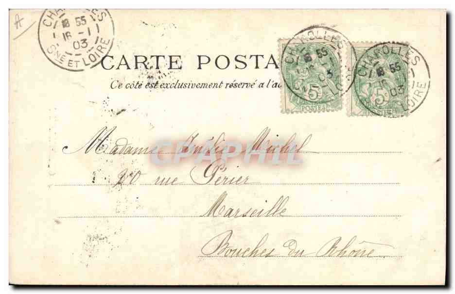 CPA Charollaise  — Verso