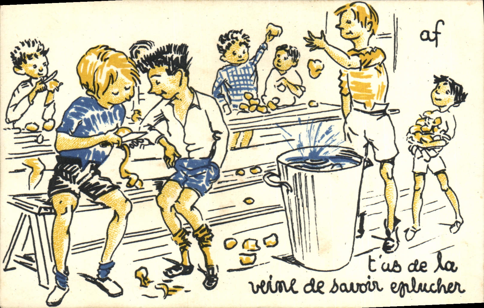 CPA Camping Colonies Enfants