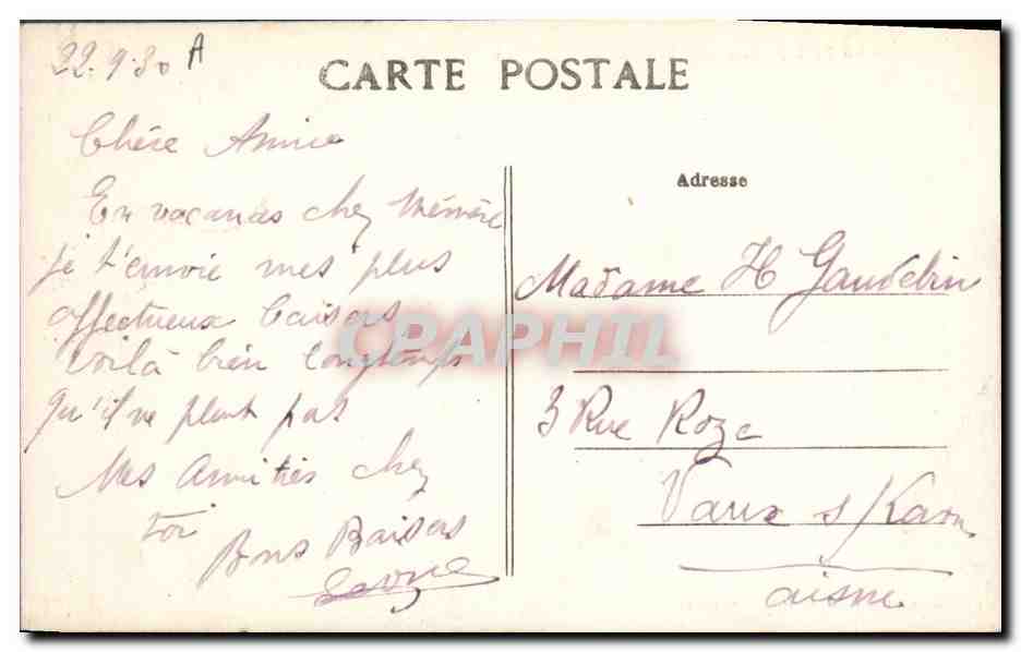 La Fère — Avenue de la Gare — Édition Lefèvre C. Maux, Café de l'Esplanade — Reverso