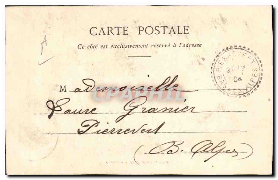 Pierrot Lawyer — comic scene with man in clown costume and man in city suit — Phototypie A. Bergeret et Cie, Nancy — Back